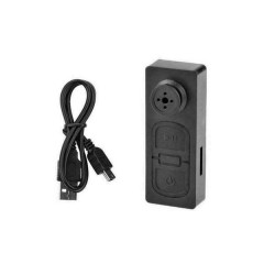 Bouton de chemise avec caméra espion HD avec micro