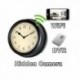 Horloge murale vintage à caméra espion pour vidéos et photo Wifi 