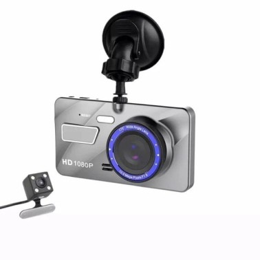 2 Dashcam Full HD 1080P avec caméra arrière vision de nuit pour voiture